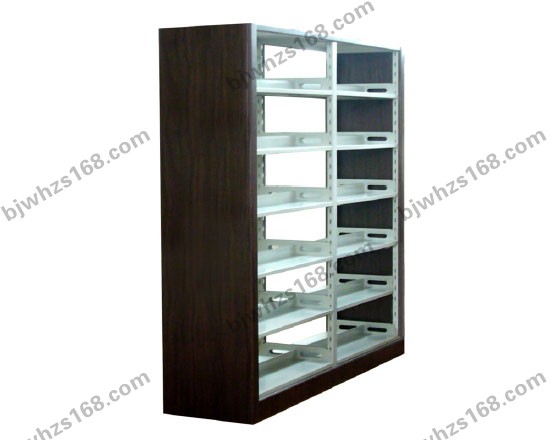 点击查看商品:高档六层双面双柱钢木书架