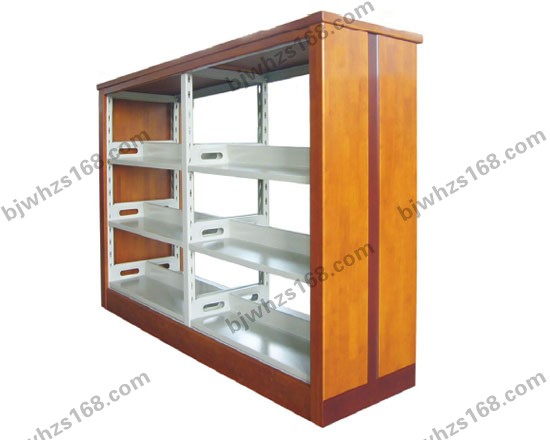 点击查看商品:高档三层双面双柱钢木书架