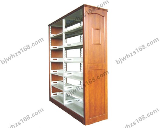 点击查看商品:高档六层双面双柱钢木书架